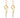 LONG EARRINGS WITH DANGLING MINI PEARLS