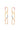 RECTANGLE WAVE CHAIN EARRINGS WITH MULTI COLORED STONES