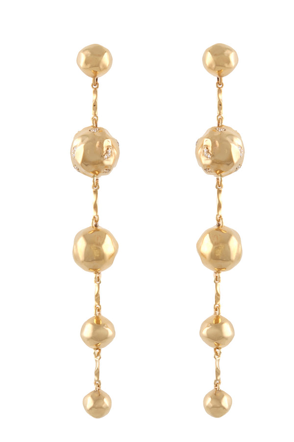 EXTRA LONG ORBS EARRINGS WITH STONES