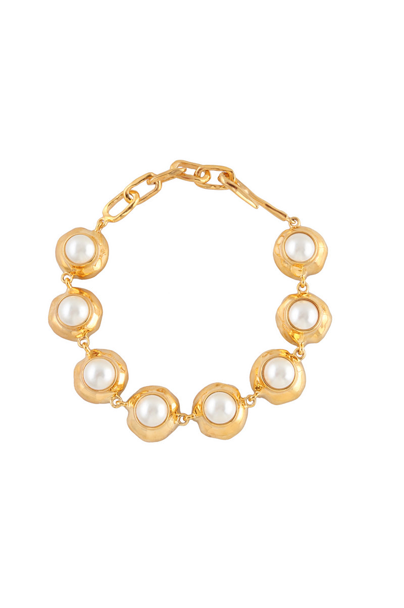 STATEMENT ORBS BRACELET WITH PEARLS