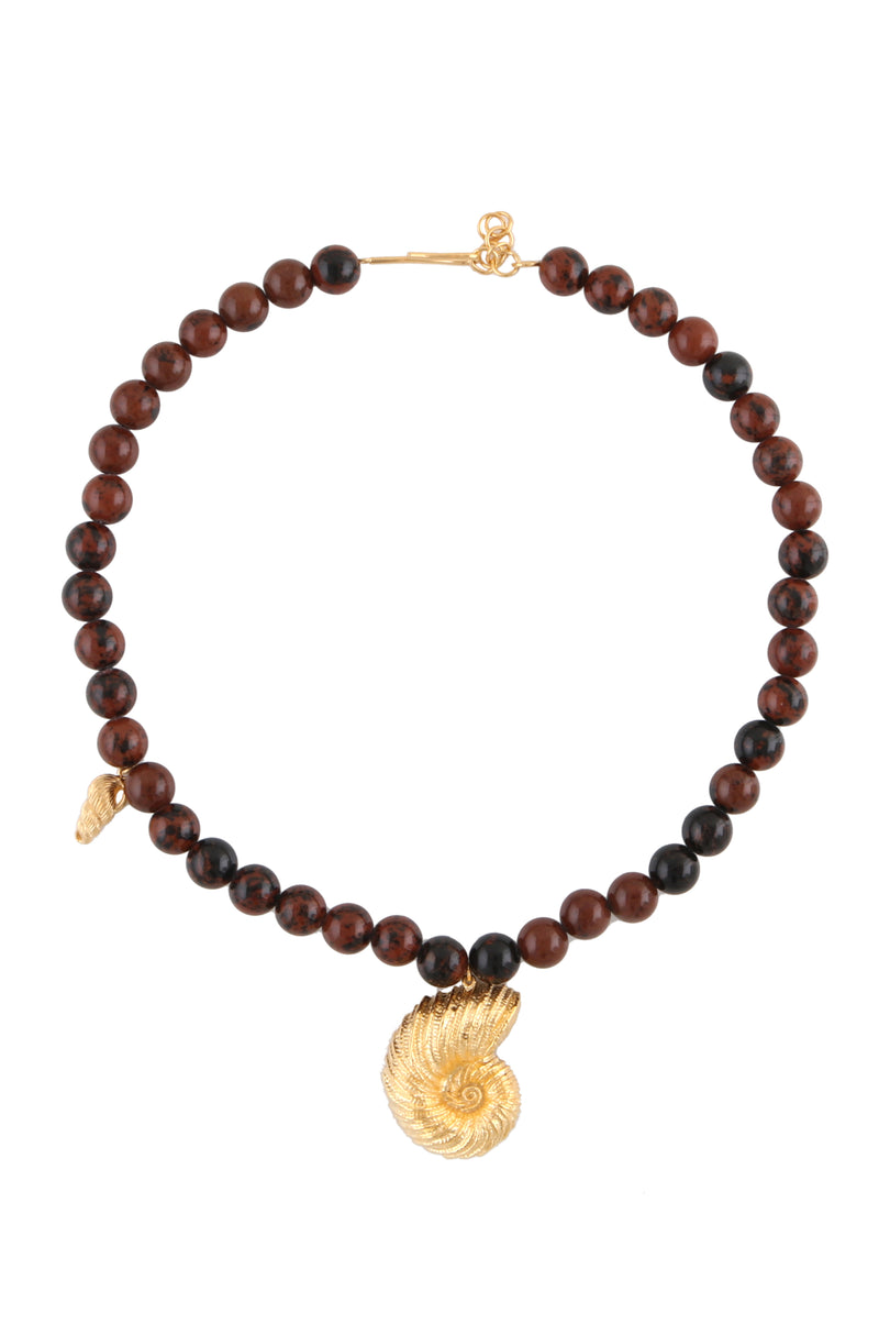 STATEMENT SEASHELL BEAD NECKLACE