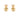 OVAL STUD DANGLING EARRINGS WITH DANGLING ORBS