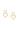 MINI DOUBLE HEART STATEMENT PEARL EARRINGS