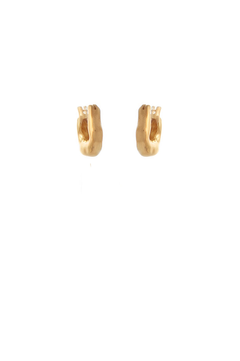 GOLD PLATED MINI WAVE EARRINGS