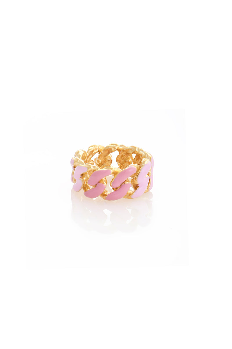 STATEMENT WAVE RING WITH ENAMEL
