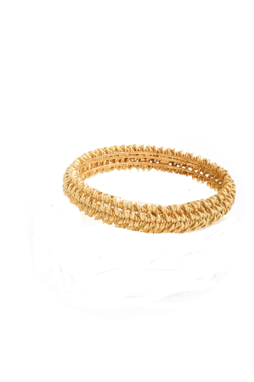GOLD PLATED TWISTED WIRE BANGLE