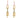 MULTI WAVE CHAIN LINKED EARRINGS WITH ENAMEL