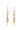 MULTI WAVE CHAIN LINKED EARRINGS WITH ENAMEL