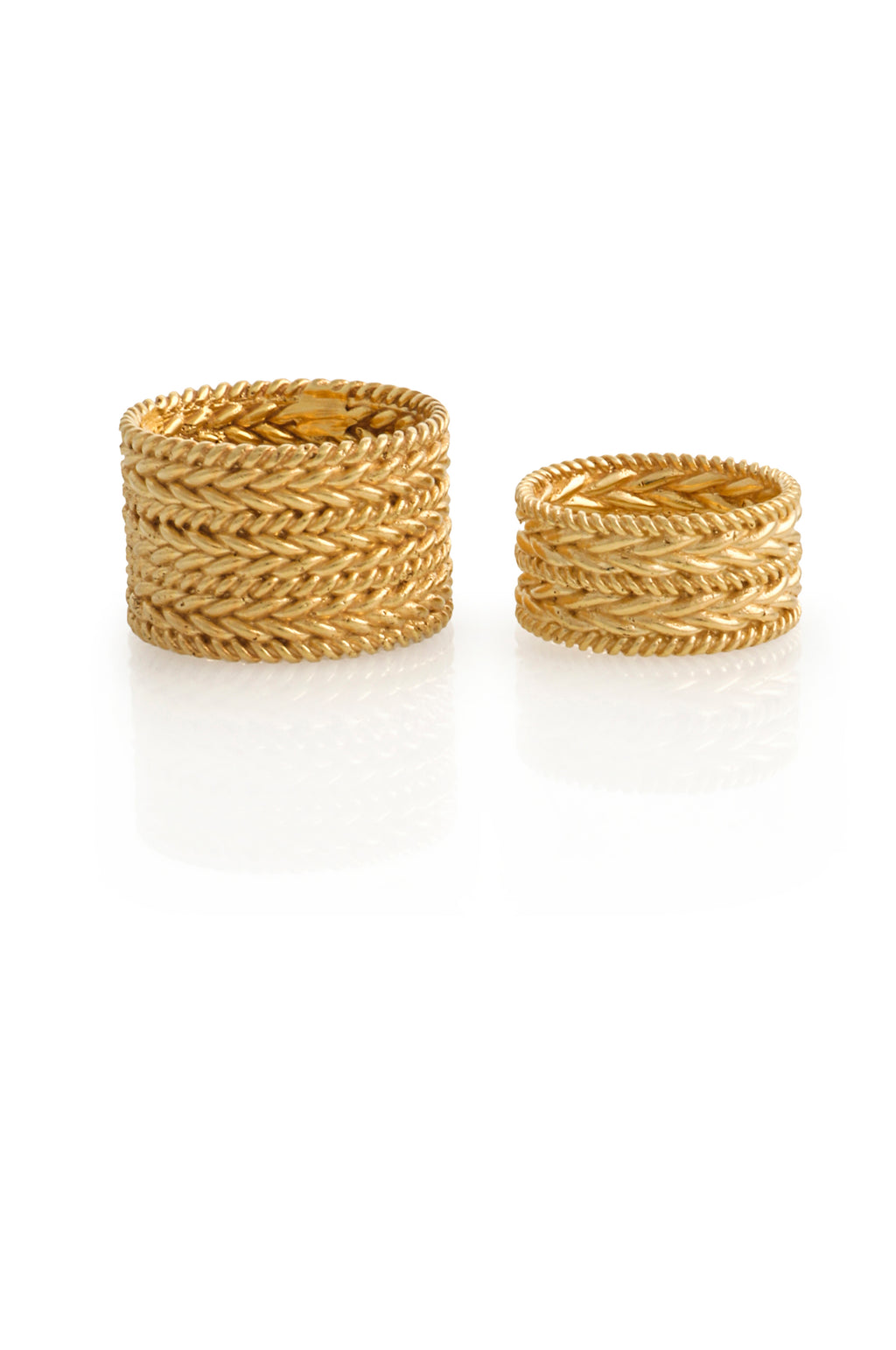SET OF TWO TWISTED WIRE RINGS