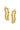 GOLD PLATED MEDIUM WAVE HOOP EARRINGS