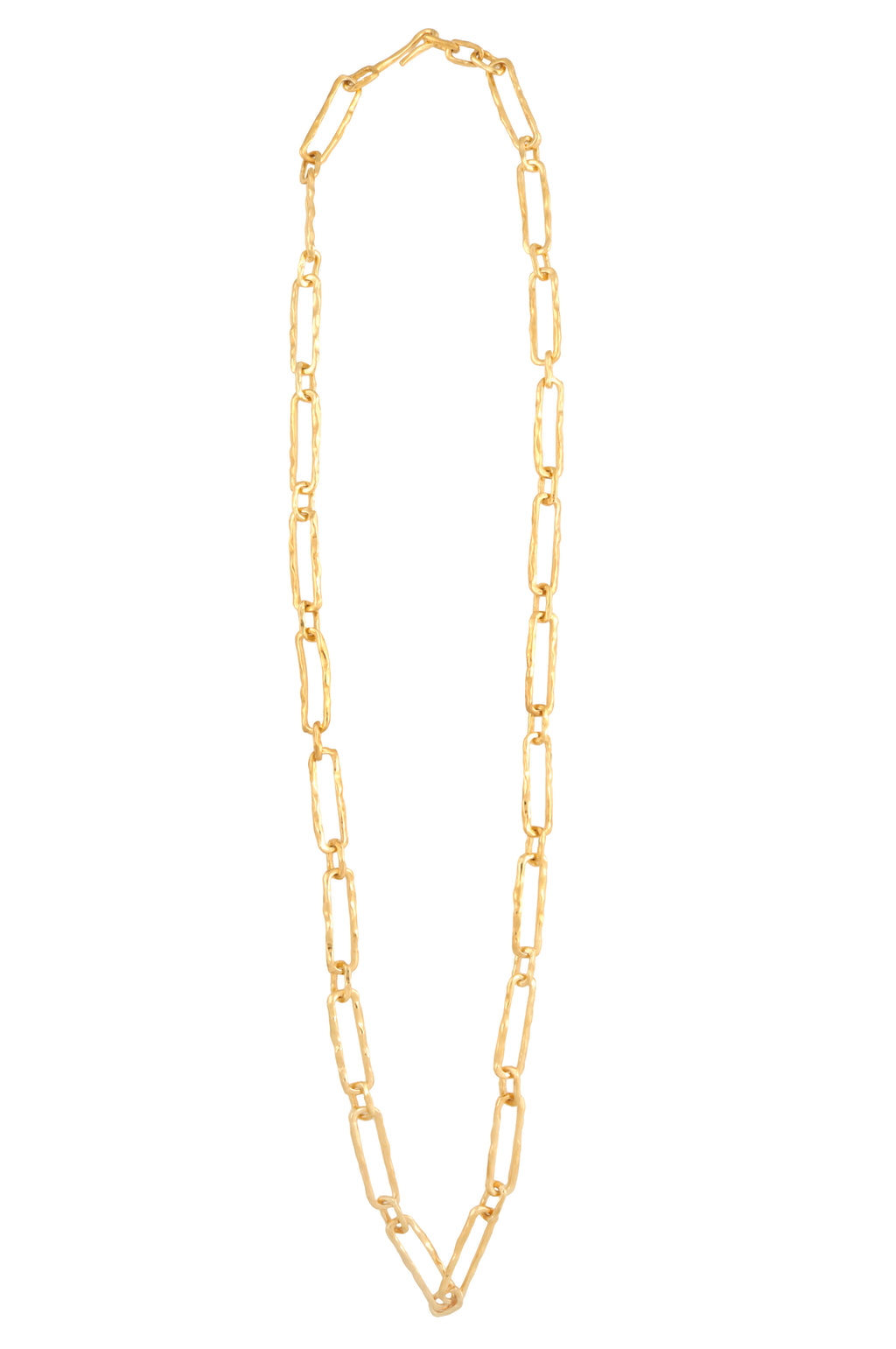 LONG WAVE LINK CHAIN NECKLACE