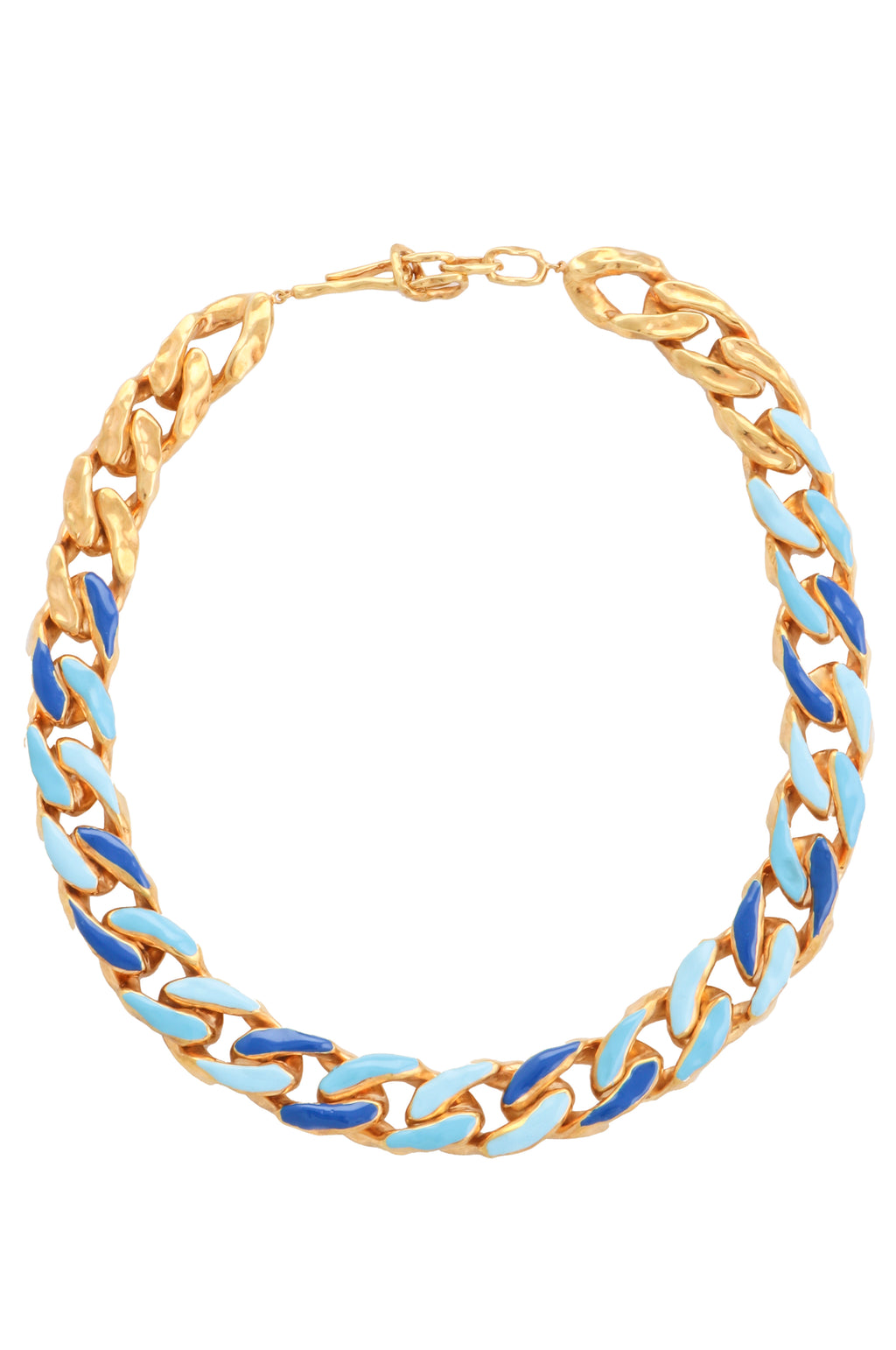 STATEMENT WAVE CHAIN NECKLACE WITH ENAMEL